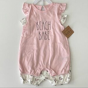 Rae Dunn Baby 2-pack Romper Size 3-6 Months